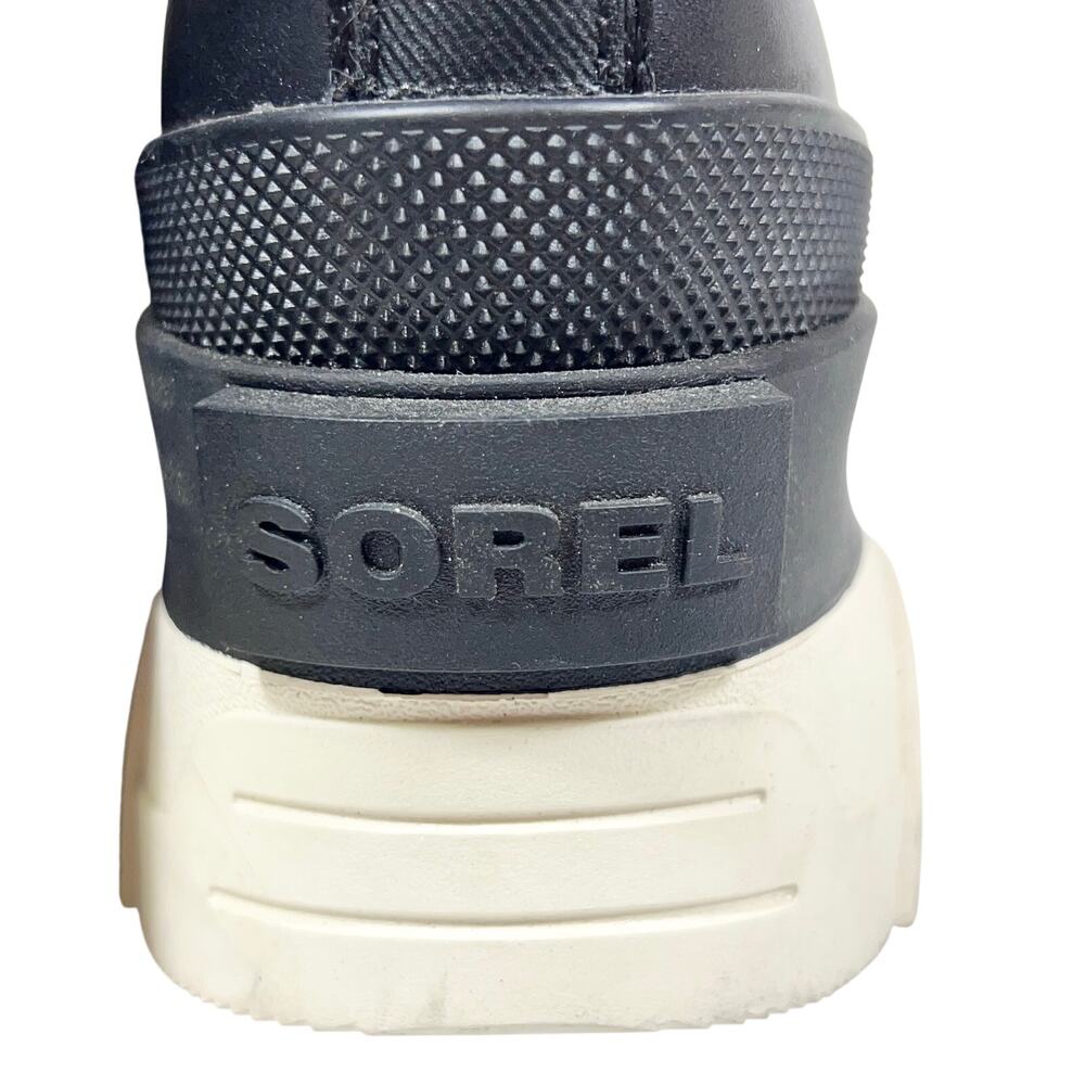 Sorel Brex Boot Lace Waterproof Boots Womens 8.5 Black White New - Picture 13 of 14